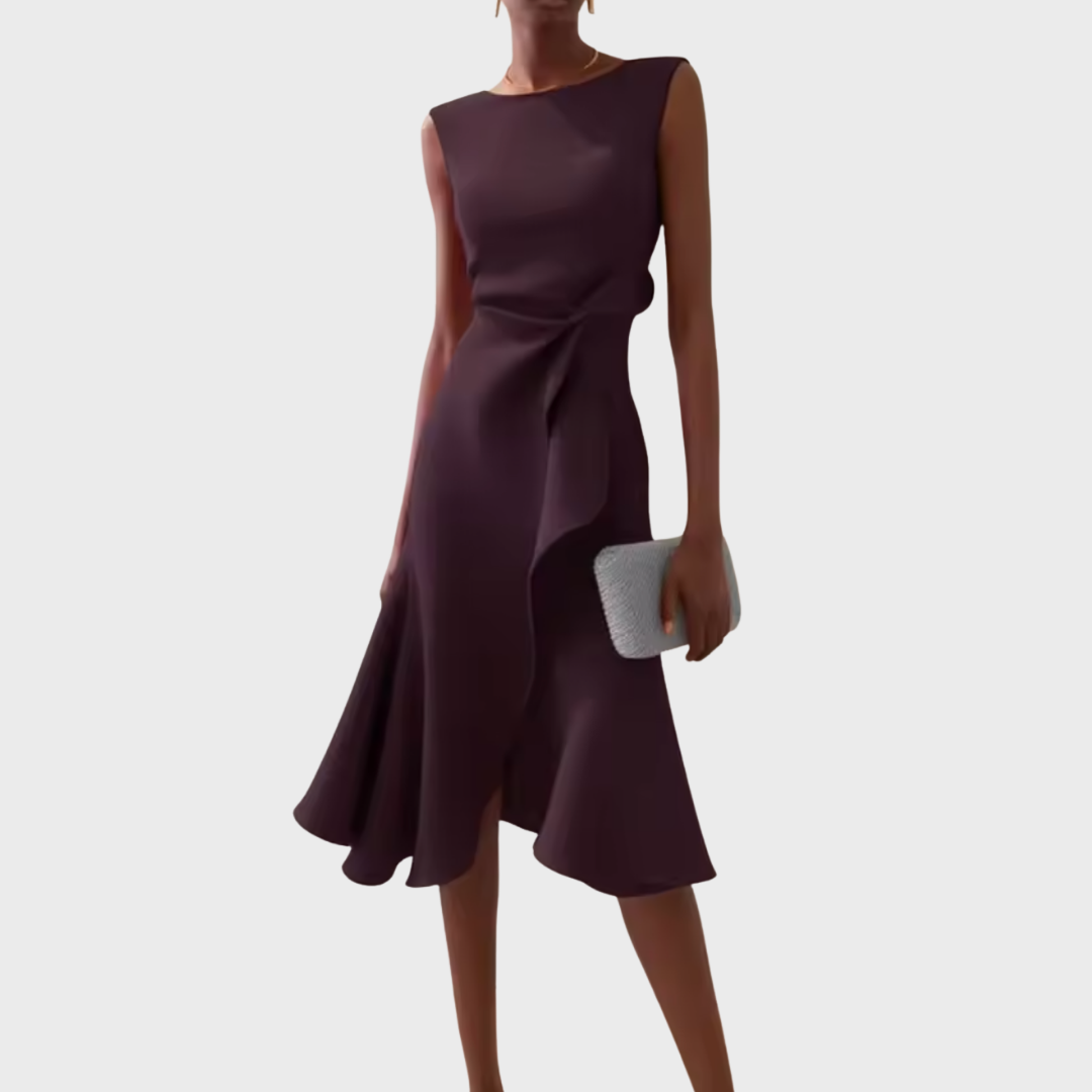 Seraphia Women's Asymmetric Sleeveless Midi Dress