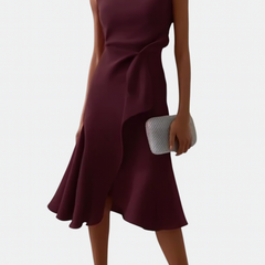 Seraphia Women's Asymmetric Sleeveless Midi Dress