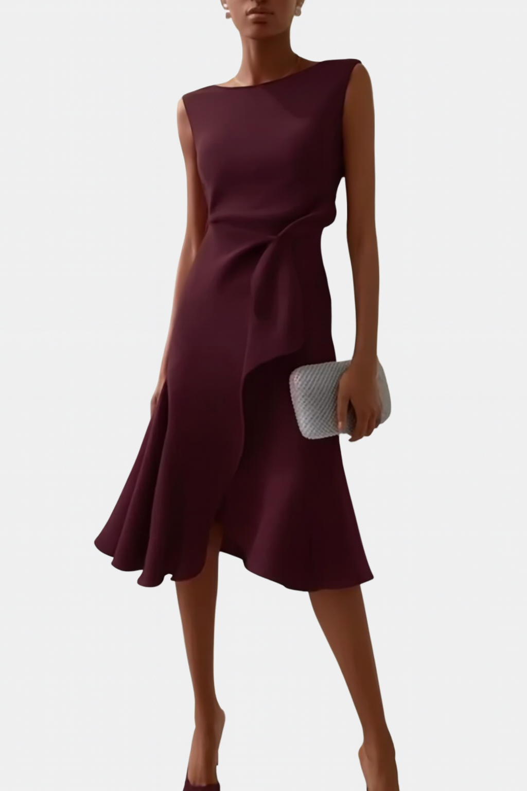 Seraphia Women's Asymmetric Sleeveless Midi Dress