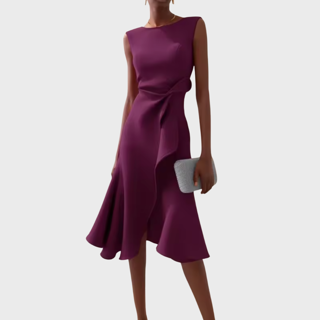 Seraphia Women's Asymmetric Sleeveless Midi Dress