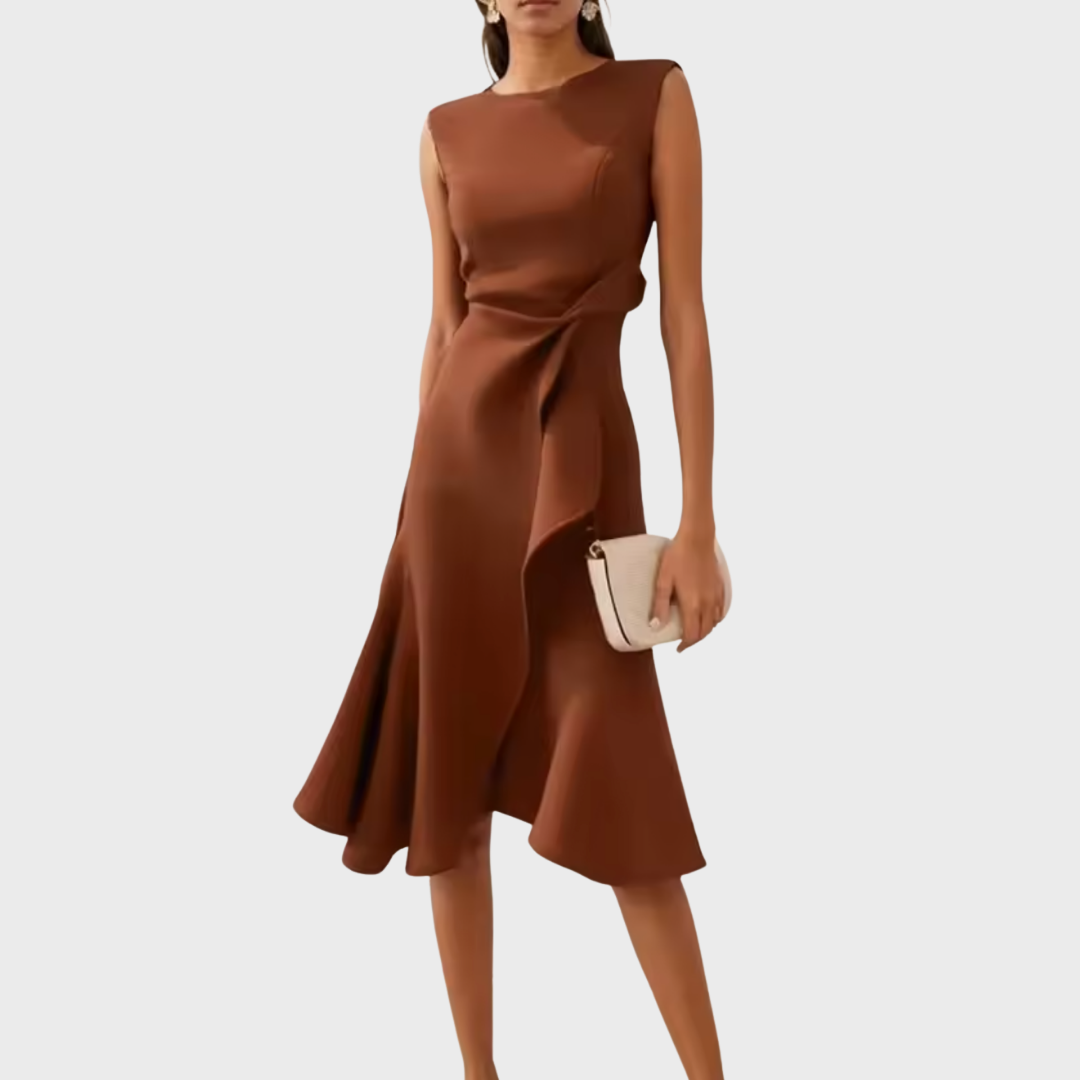 Seraphia Women's Asymmetric Sleeveless Midi Dress