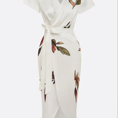 Solara Women's Floral Wrap Midi Dress