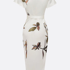 Solara Women's Floral Wrap Midi Dress