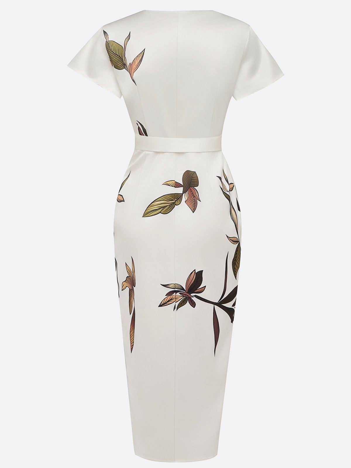 Solara Women's Floral Wrap Midi Dress
